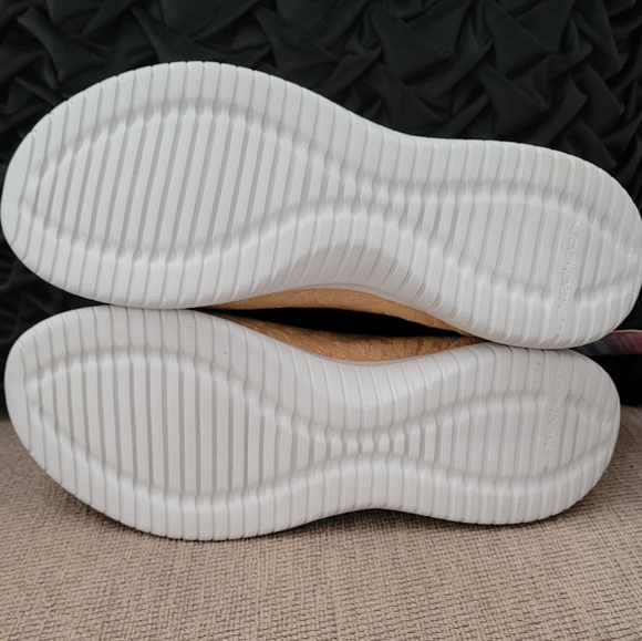 SKECHERS ULTRA FLEX JACQUARD YELLOW WEEKEND TRIP WIDE FIT SLIP ON SHOES - Picture 8 of 11